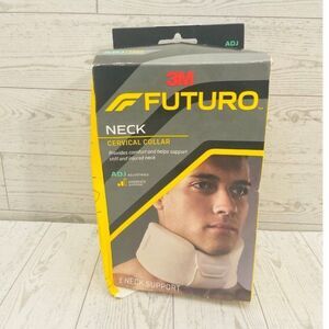 FUTURO Soft Cervical Collar Neck Brace Adjustable White 3M Support Foam NEW